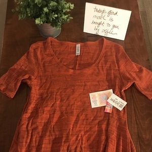 LuLaRoe Heathered Black & Burnt Orange Perfect